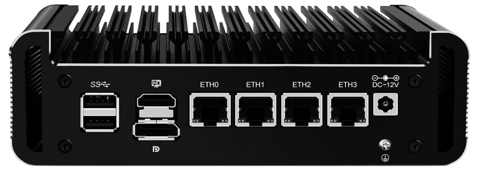 Glovary back panel with 4 ethernet ports